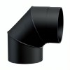 Dymové koleno 90° MK NERO, Oceľ, Čierna, Ø150, Hrúbka 2 mm