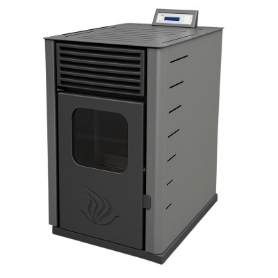 Peletové kachle / Pec na pelety Mytherm Angela TA 16 sivá, 16kW - Teplovzdušné peletové kachle