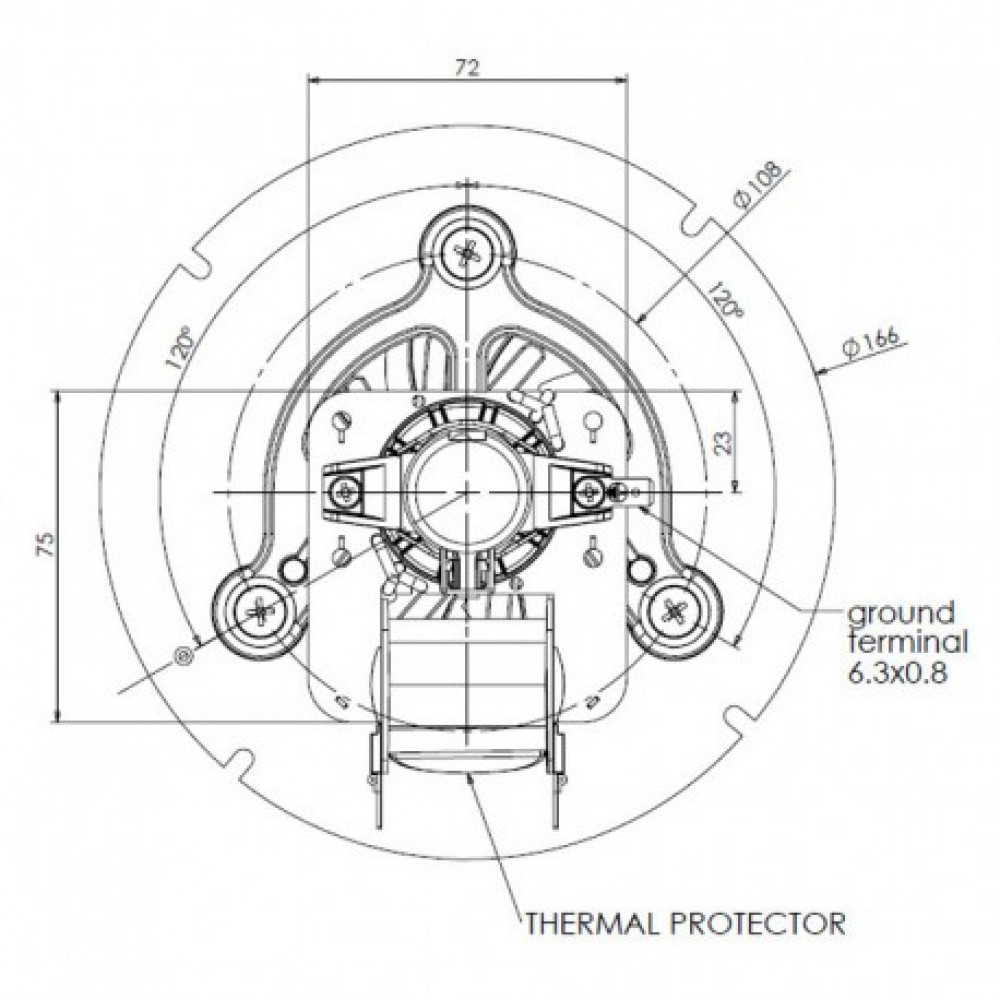 Odsávač dymu TRIAL CAF15Y-120S pre peletové kachle Caminetti Montegrappa | Ventilátory a dúchadlá pre peletové kachle | Diely pre peletové kachle |