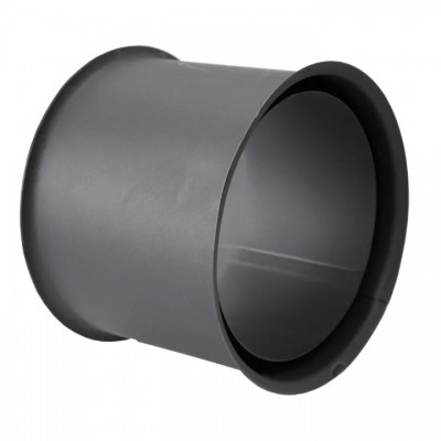 Dvojitá komínová rozeta PARKANEX, Oceľ, Čierna, 115mm, Ø130, Hrúbka 2 mm - Komíny