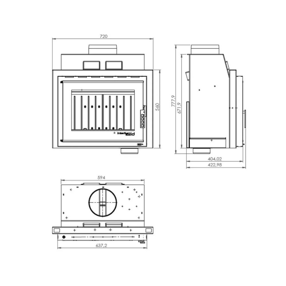 Krbová vložka UNIFLAM 600 DURO S s prívodom vzduchu, 10 kW | Krby na drevo | Krby |