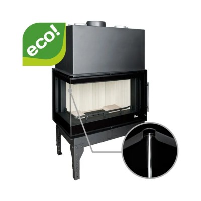 Krbová vložka UNIFLAM 760 EVO PBS s rozvodmi vzduchu a prívodom vzduchu, ohnuté sklo, ľavá strana, 10 kW - Krby