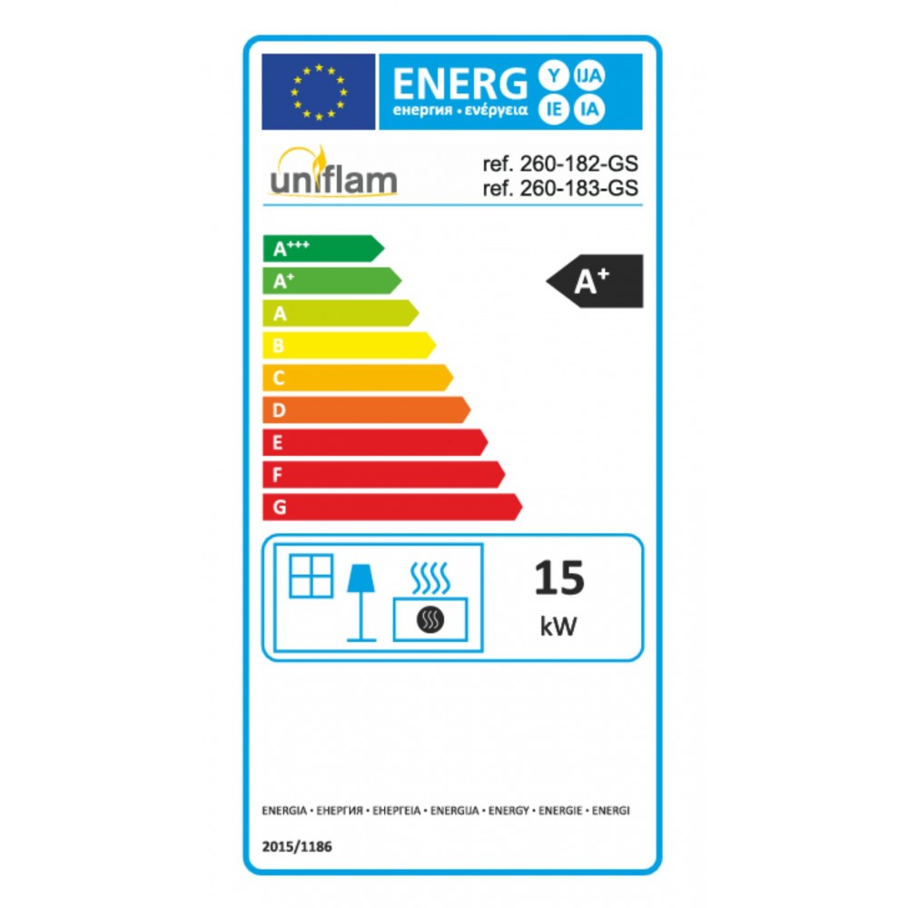 Krbová vložka UNIFLAM 860 EVO PBS s rozvodmi vzduchu a prívodom vzduchu, ľavá strana, 15 kW | Krby na drevo | Krby |