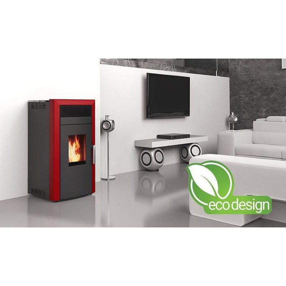 Teplovodné peletové kachle Alfa Plam Commo 15, Bordeaux, 15 kW | Teplovodné peletové kachle | Peletové kachle / Pece na pelety |