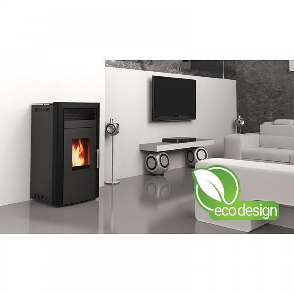 Teplovodné peletové kachle Alfa Plam Commo 15, Čierna, 15 kW | Teplovodné peletové kachle | Peletové kachle / Pece na pelety |