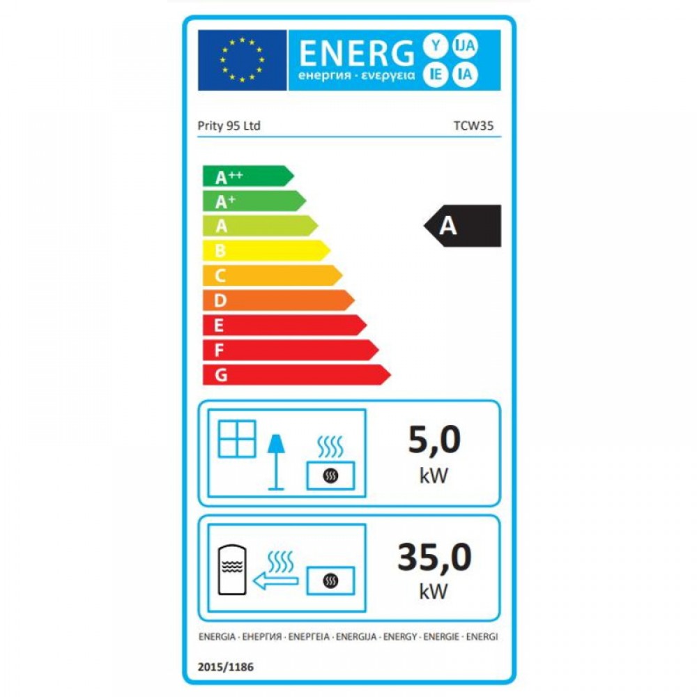 Teplovodná krbová vložka Prity TC W35, liatinový, 40kw | Krby na drevo | Krby |