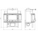 Krbova vlozka Prity TCF, liatinový, 18.5kW | Krby na drevo | Krby |