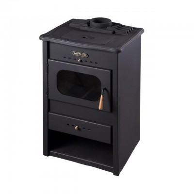 Kachle / Piecka na drevo Metalik s pevnou liatinovou doskou, 9.6 kW - Kachle na drevo / Piecky na drevo