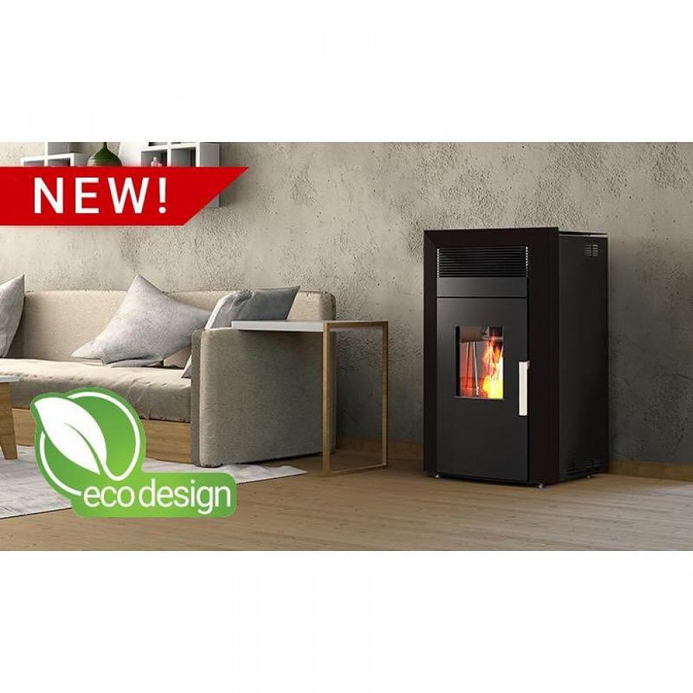 Teplovodné peletové kachle Alfa Plam Commo 12, Czarna, 12 kW | Teplovodné peletové kachle | Peletové kachle / Pece na pelety |