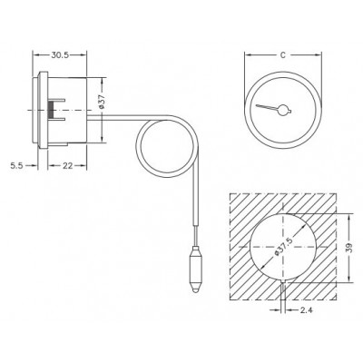 Capillary thermometer Cewal, Plastic case DN50 - Porovnanie produktov