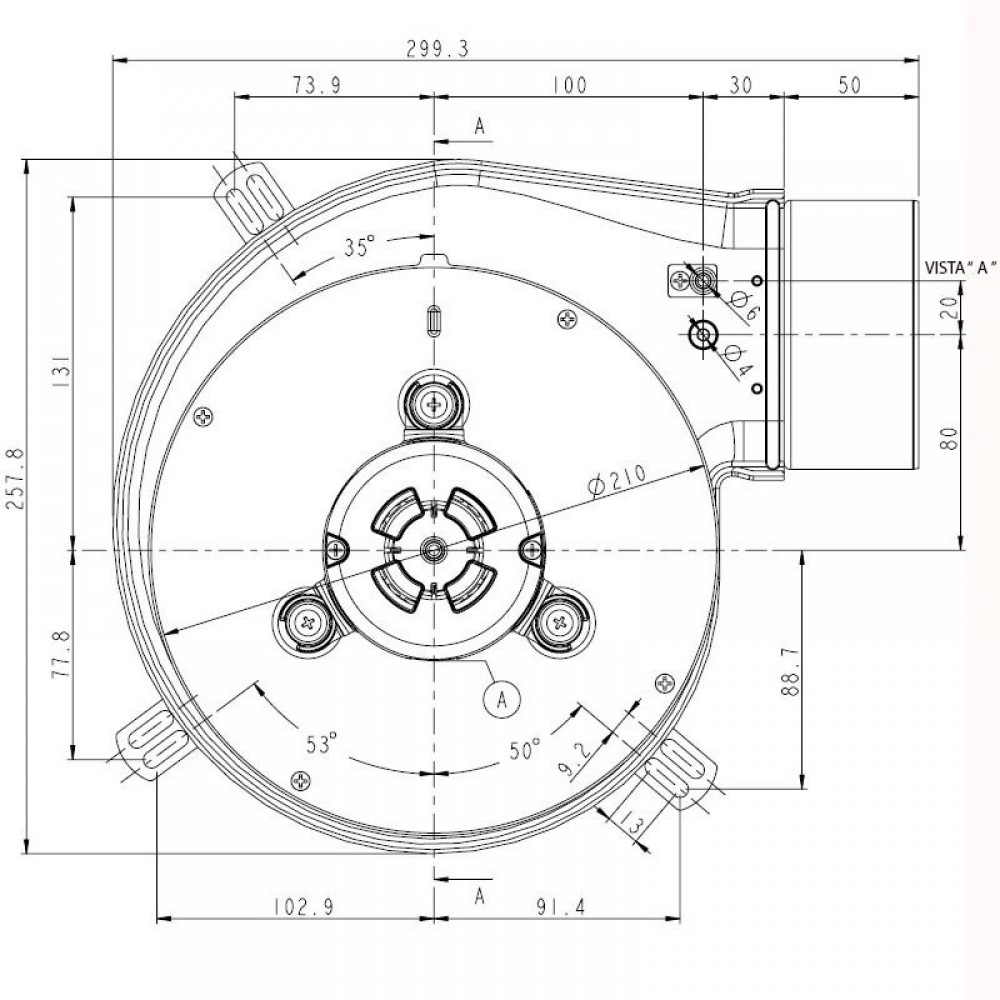 Odsávač dymu SITGroup LN2 Natalini pre peletové kachle Eco Spar, Adler, Edilkamin, MCZ, Red a iné, Maximálny prietok vzduchu 285 m³/h | Ventilátory a dúchadlá pre peletové kachle | Diely pre peletové kachle |