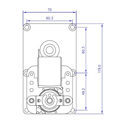 Prevodový motor Mellor FB1167, 3RPM pre peletové kachle Clam, Ecoteck, Moretti Design, Ravelli a iné - Prevodové motory pre peletové kachle