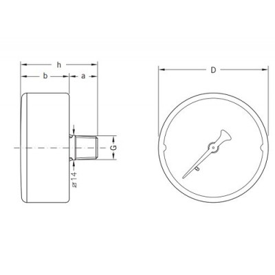 Axial manometer Cewal, Rear connection - Porovnanie produktov