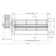 Tangenciálny ventilátor Fergas pre peletové kachle Cadel a iné s Ø80 mm, prietok 305 m³/h | Ventilátory a dúchadlá | Diely pre peletové kachle |