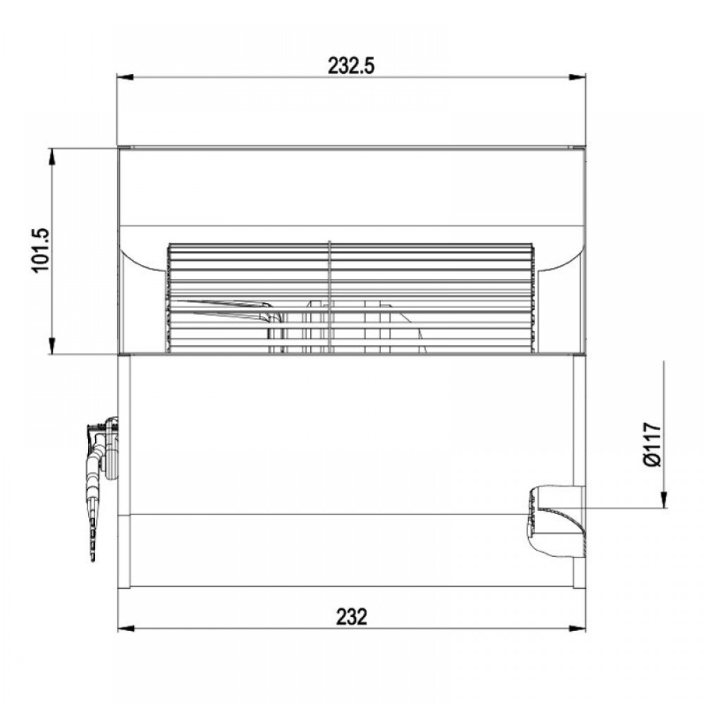 Radiálny ventilátor EBM pre peletové kachle Edilkamin, Karmek One, prietok 800 m³/h | Ventilátory a dúchadlá pre peletové kachle | Diely pre peletové kachle |