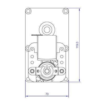 Prevodový motor Mellor FB1255, 4RPM pre peletové kachle Eco Spar a iné - Prevodové motory pre peletové kachle