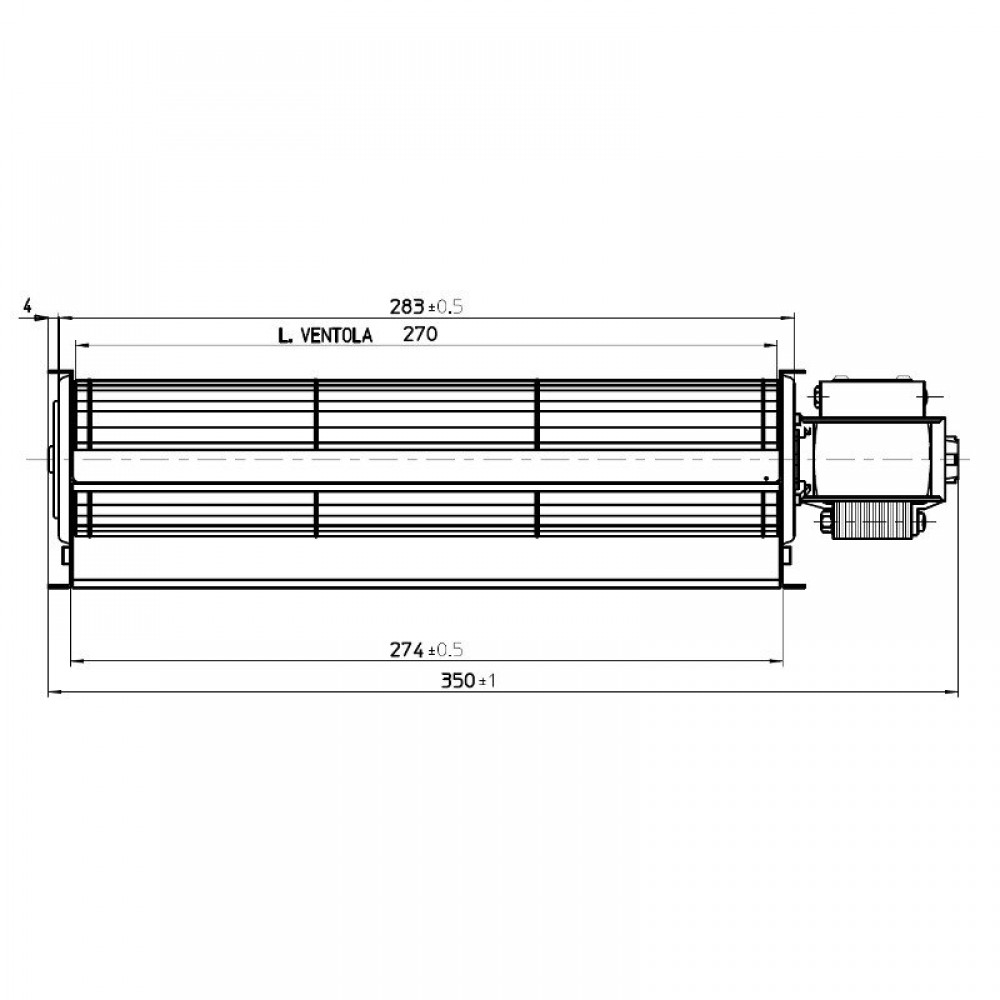 Tangenciálny ventilátor Fergas na pelety Superior a iné s Ø60 mm, prietok 200 m³/h | Ventilátory a dúchadlá | Diely pre peletové kachle |