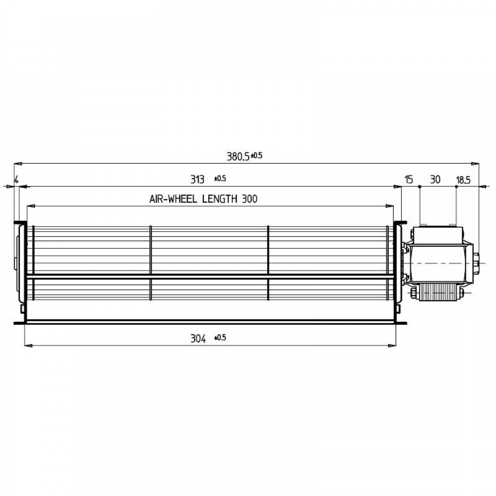 Tangenciálny ventilátor Fergas pre peletové kachle Anselmo Cola, Cadel, Ferroli, La Nordica a iné s Ø60 mm, prietok 180 m³/h | Ventilátory a dúchadlá | Diely pre peletové kachle |