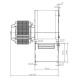 Radiálny ventilátor EBM pre peletové kachle Eva Calor, Prisma, prietok 95 m³/h | Ventilátory a dúchadlá pre peletové kachle | Diely pre peletové kachle |