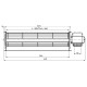 Tangenciálny ventilátor Fergas pre peletové kachle Ferroli, Lincar, Olimpia Splendid a iné s Ø60 mm, prietok 210 m³/h | Ventilátory a dúchadlá | Diely pre peletové kachle |