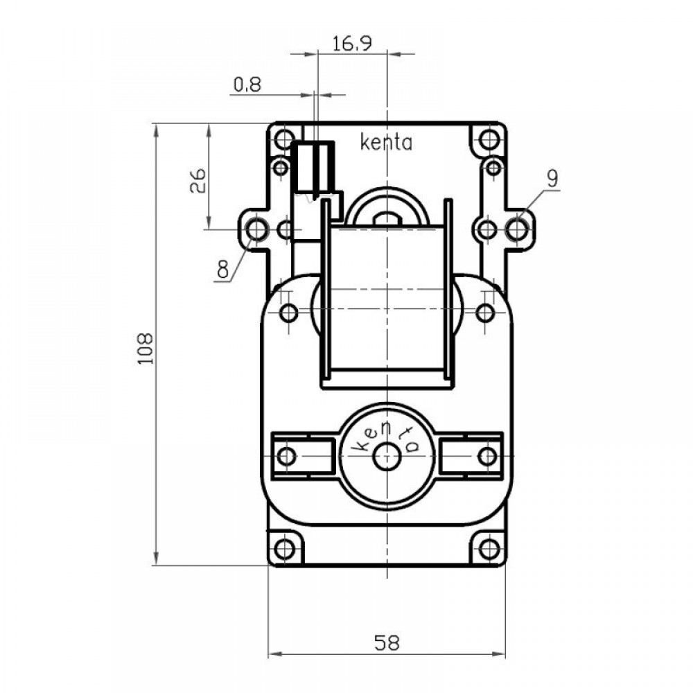Prevodový motor s dutým hriadeľom Kenta K9117157, 5RPM pre peletové kachle Cadel, Deville, Eurofiamma, Italflame, Karmek One, Puros, Qlima, Zibro, MG, Eurostek a iné | Prevodové motory | Diely pre peletové kachle |
