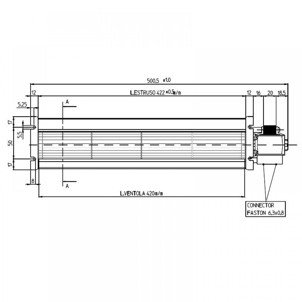 Tangenciálny ventilátor pre peletové kachle Cadel, Deville, Edilkamin, s Ø60 mm, prietok 190 m³/h | Ventilátory a dúchadlá pre peletové kachle | Diely pre peletové kachle |