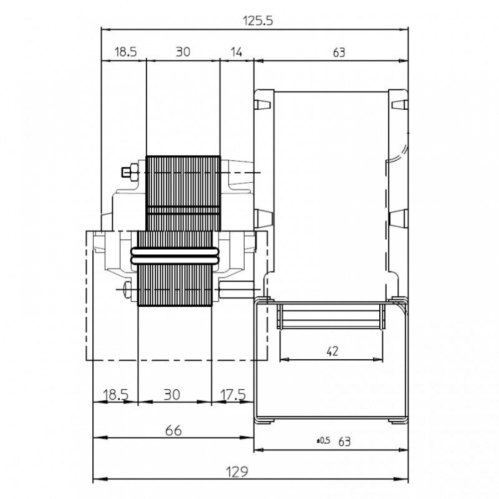 Radiálny ventilátor Fergas pre peletové kachle Eva Calor, Prisma, prietok 121 m³/h | Ventilátory a dúchadlá pre peletové kachle | Diely pre peletové kachle |