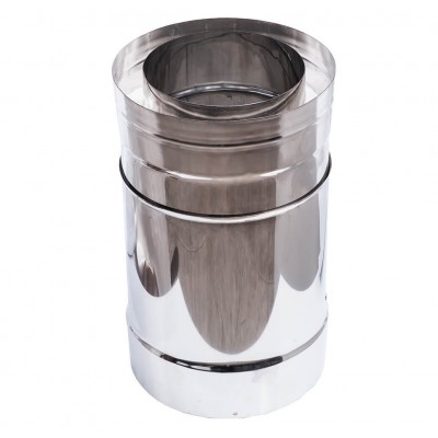 Teleskopická dvojstenná komínová rúra / dymovod, nerezová ocel AISI 304, rovná, izolovaná, délka 30 - 50 cm, průměr 80-130 mm - Ф300-350 - Spiroduct