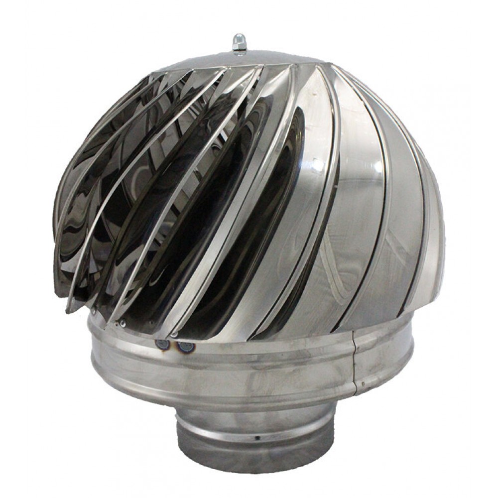 Komínová rotačná hlavica / kryt, nerezová ocel, průměr 180 mm