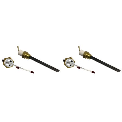 Nízkonapäťové Zapaľovač / rezistor pre peletové kachle Eco Spar, BURNiT, ComfortBilt, celková dĺžka 123 mm, 120W až 24V - x2 - Zapaľovače / rezistory pre peletové kachle