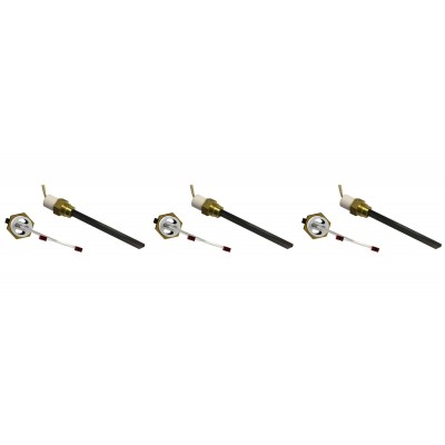 Nízkonapäťové Zapaľovač / rezistor pre peletové kachle Eco Spar, BURNiT, ComfortBilt, celková dĺžka 123 mm, 120W až 24V - x3 - Zapaľovače / rezistory pre peletové kachle