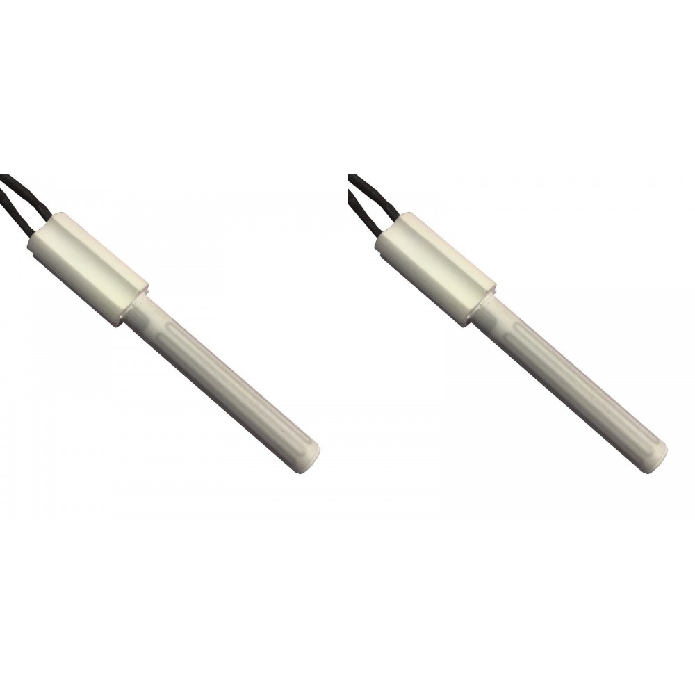 Zapaľovač / rezistor teleso pre peletové kachle Eco Spar, BURNiT, Ashley, Adler, AMG, Piazzetta, celková dĺžka 102mm, 250W - x2 | Zapaľovače / rezistory pre peletové kachle | Diely pre peletové kachle |