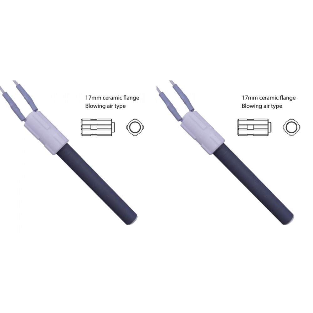 Keramické Zapaľovač / rezistor pre peletové kachle BURNiT, Palazzetti a iné, celková dĺžka 113mm, 260W - x2 | Zapaľovače / rezistory pre peletové kachle | Diely pre peletové kachle |