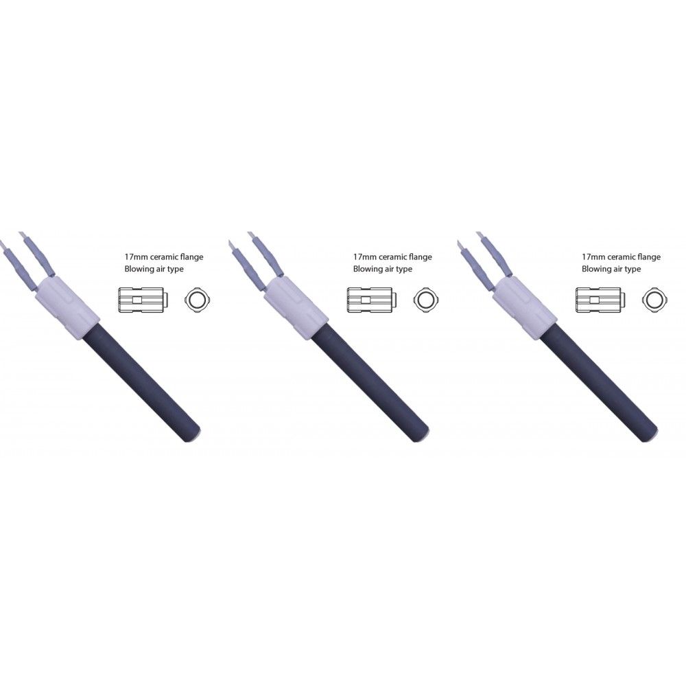 Keramické Zapaľovač / rezistor pre peletové kachle BURNiT, Palazzetti a iné, celková dĺžka 113mm, 260W - x3 | Zapaľovače / rezistory pre peletové kachle | Diely pre peletové kachle |