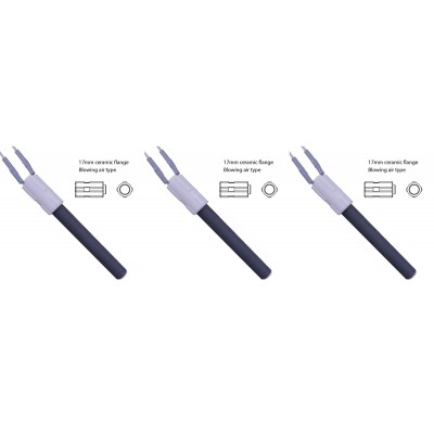 Keramické Zapaľovač / rezistor pre peletové kachle BURNiT, Palazzetti a iné, celková dĺžka 113mm, 260W - x3 - Diely pre peletové kachle