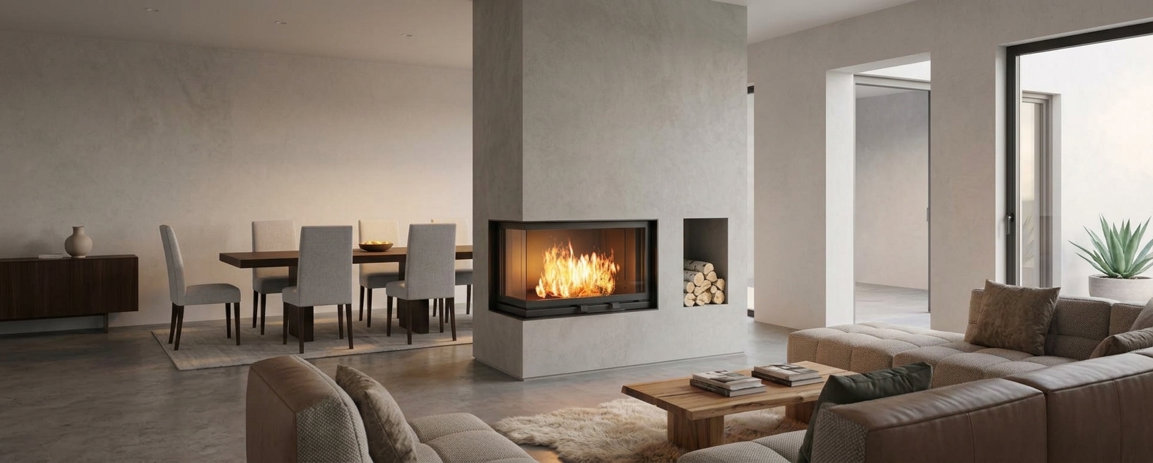 Krby Velmora Fire v modernom interiéri